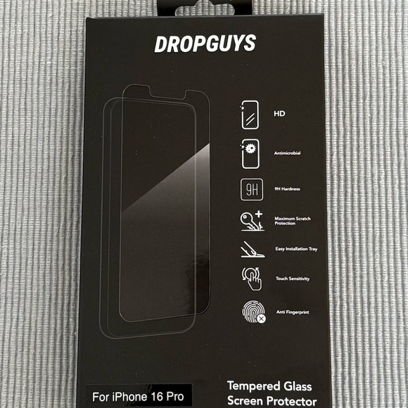 Dropguys Tempered Glass Screen Protector~ iPhone 16pro NWT - Picture 1 of 2